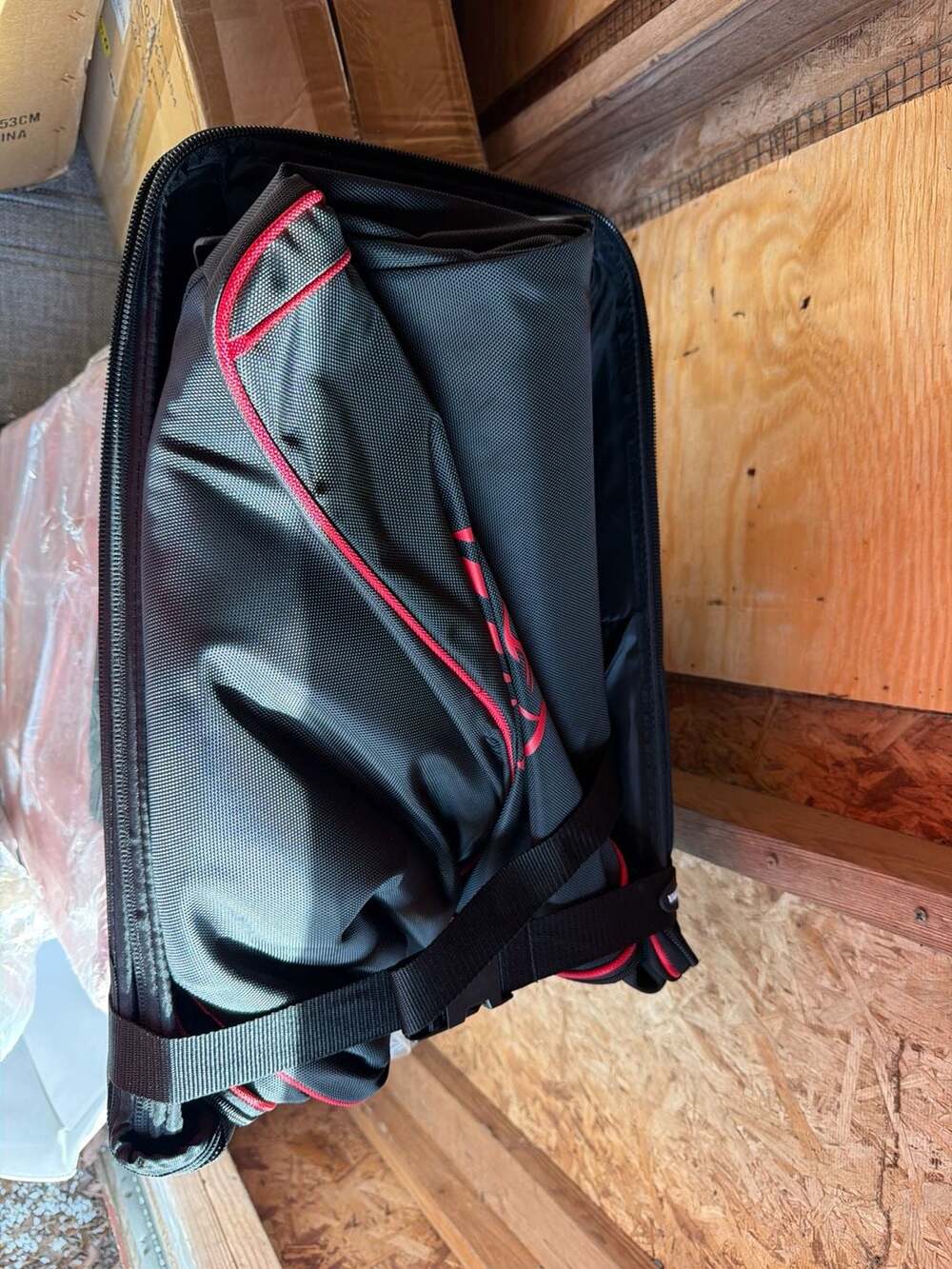 G-Form Rolling Gear Bag Black with Red Trim Hard Shell Suitcase